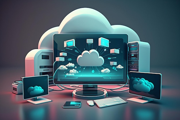 3D Cloud Computing Hosting Technology with Electronic Devices