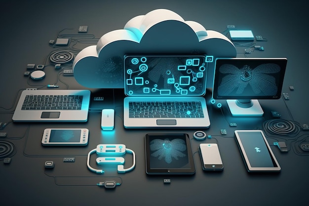 3D Cloud Computing Hosting Technology with Electronic Devices