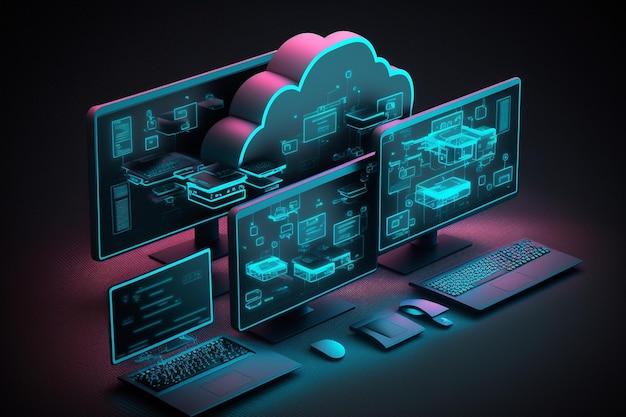 3D Cloud Computing Hosting Technology with Electronic Devices