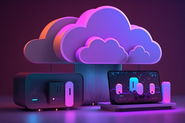 3D Cloud Computing Hosting Technology with Electronic Devices