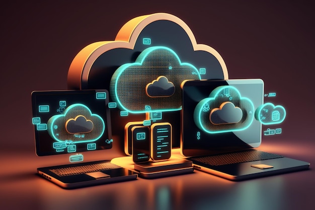 3D Cloud Computing Hosting Technology with Electronic Devices