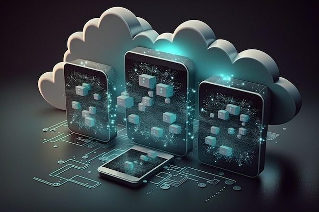 3D Cloud Computing Hosting Technology with Electronic Devices