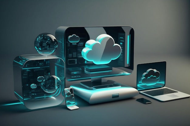 3D Cloud Computing Hosting Technology with Electronic Devices