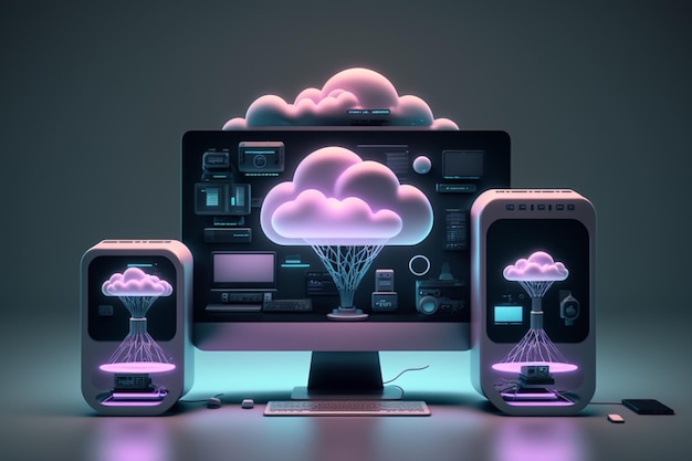 3D Cloud Computing Hosting Technology with Electronic Devices