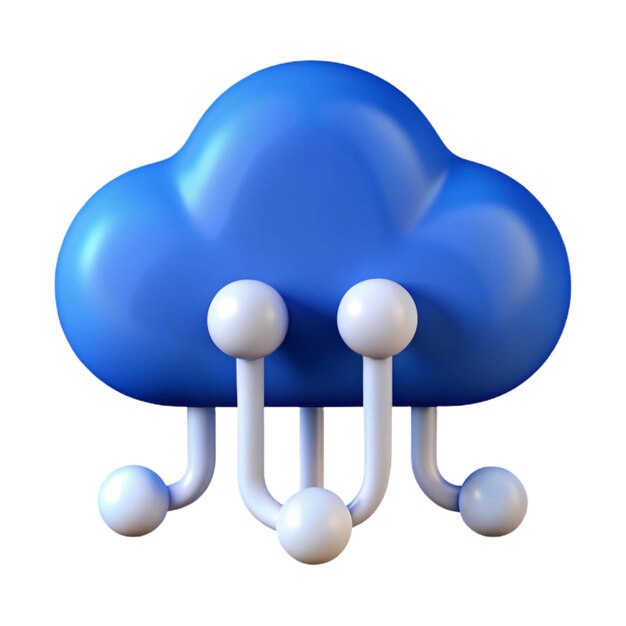 Photo 3d cloud computing icon