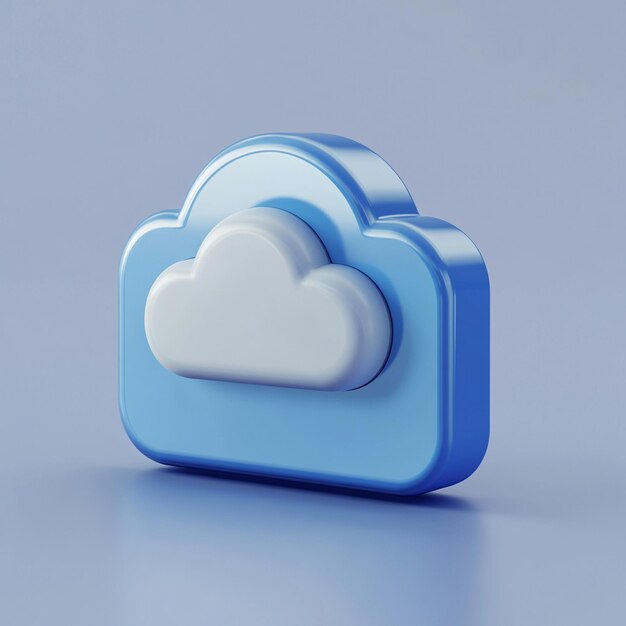 3D Cloud Connection Icon Network and Connectivity Illustration Logo