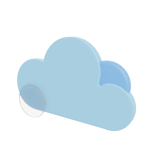 3D Cloud Storage Illustration