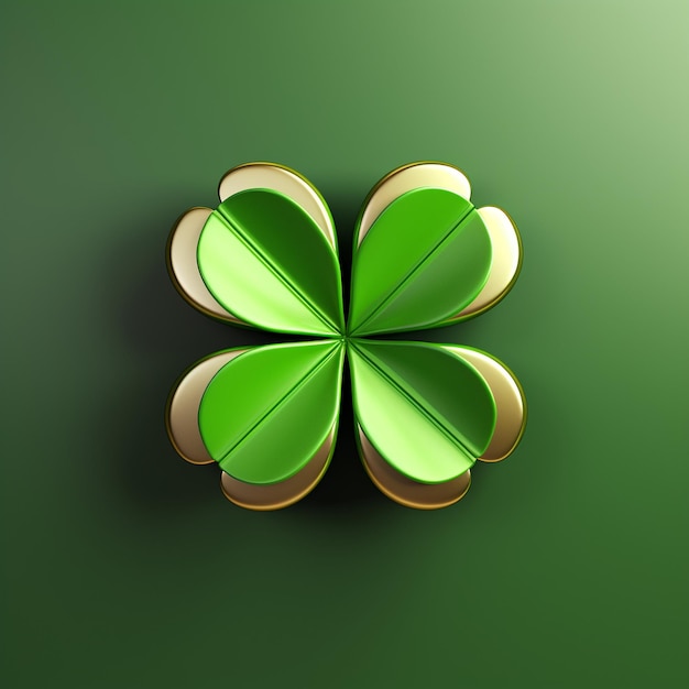 Photo 3d clover icon nature and luck logo illustration