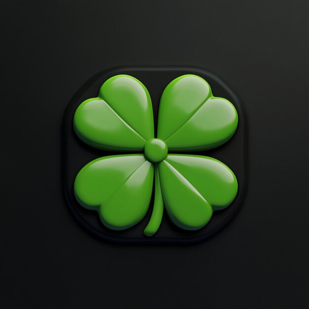 Photo 3d clover icon plant and luck illustration logo