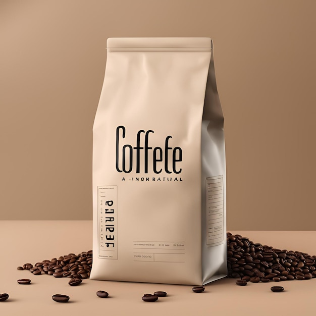 3D Coffee package mockup