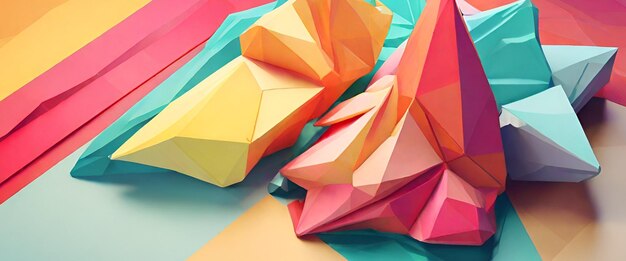 3d colorful gradient abstract shapes background