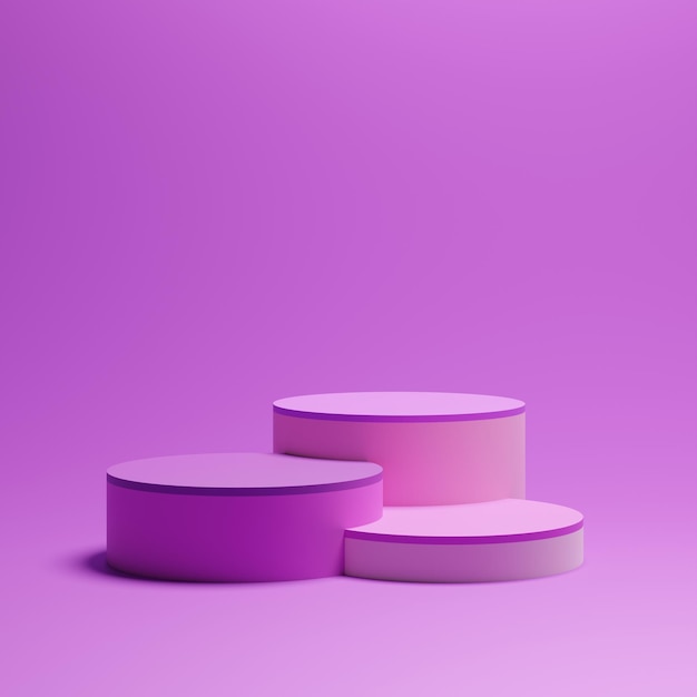 3D colorful podiums for products