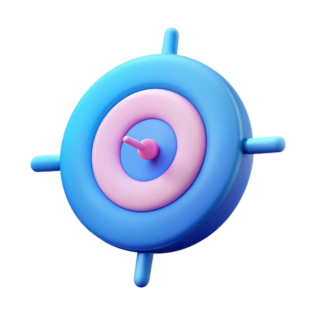 Photo 3d colorful target icon