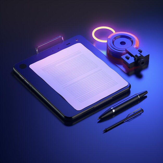 3D Contract Icon Legal and Agreement illustration