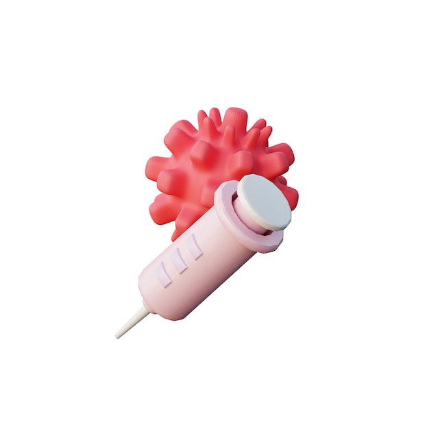 3D Corona Vaccine Illustration