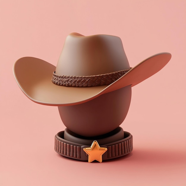 Photo 3d cowboy icon western and rodeo illustration logo