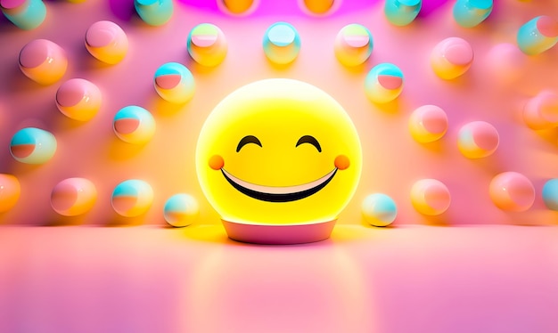 3d creative happy smile emoji