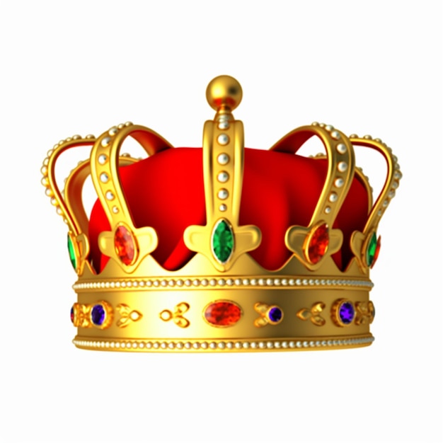 3d crown isolated