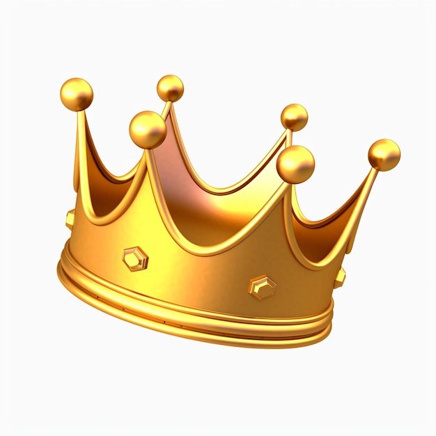 3d crown isolated