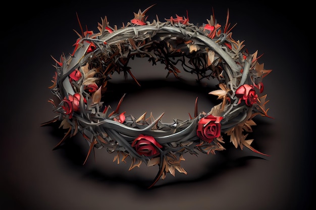 3D Crown of thorns of jesus christ