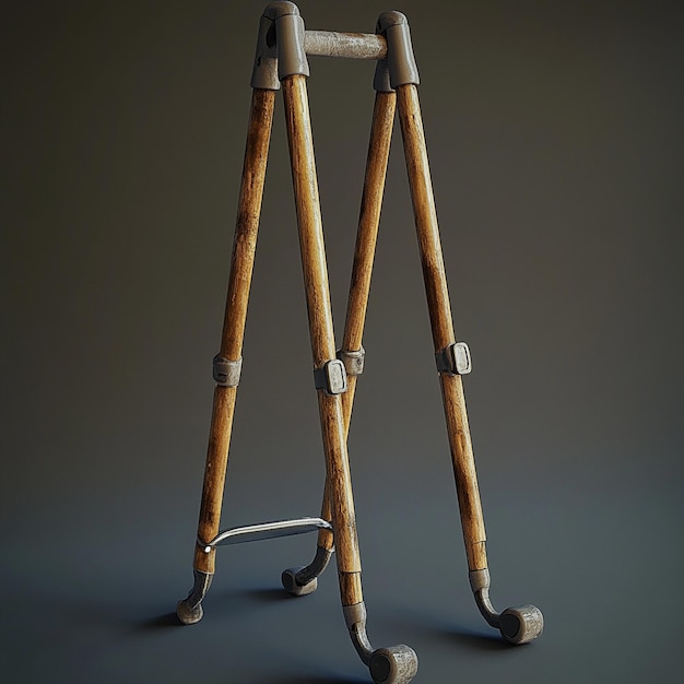 Photo 3d crutches icon injury and mobility illustration logo