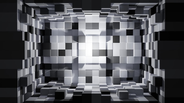 3d cubic abstract background