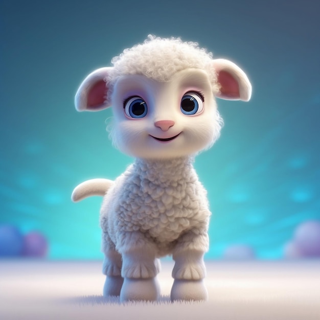 3D cute baby animal cartoon character