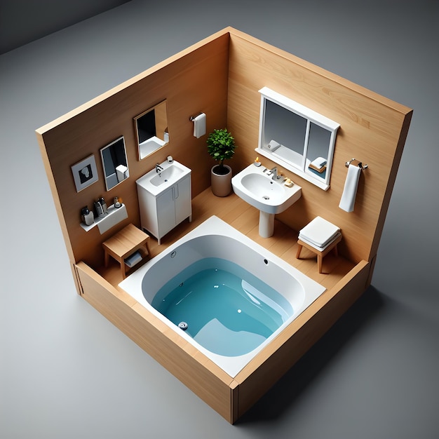 3d cute Bathroom