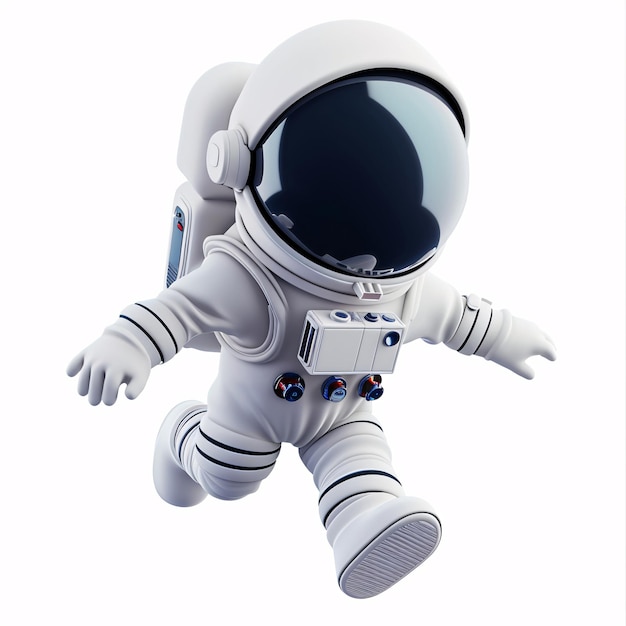 3d cute cartoon space astronaut model