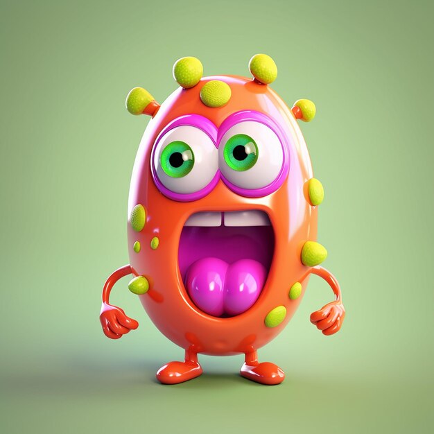 3d cute cartoon splash funny AI generative