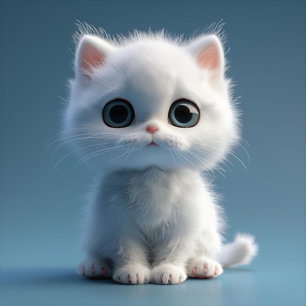 3d Cute Cat Cartoon Character