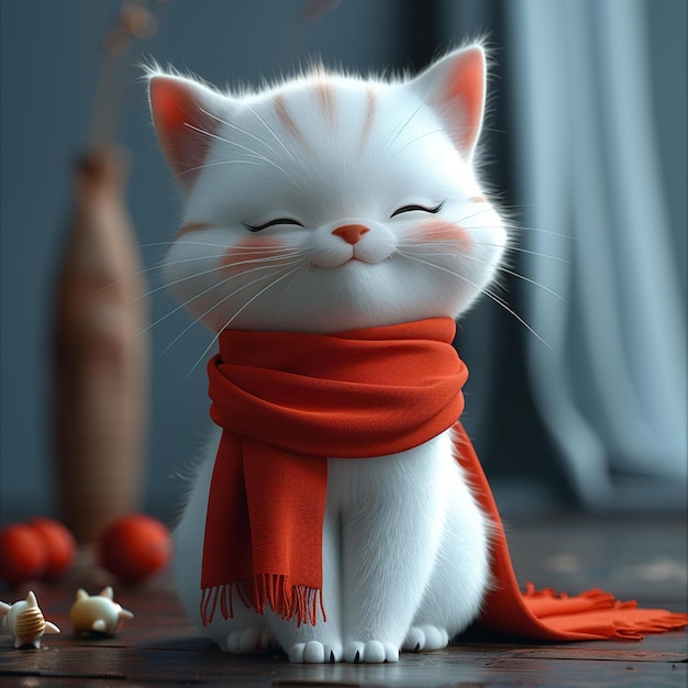 3d Cute Cat Cartoon character