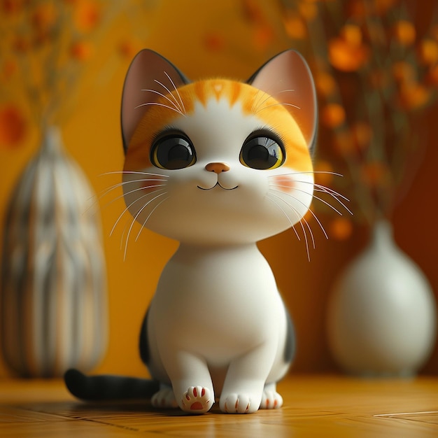 3d Cute Cat Cartoon character