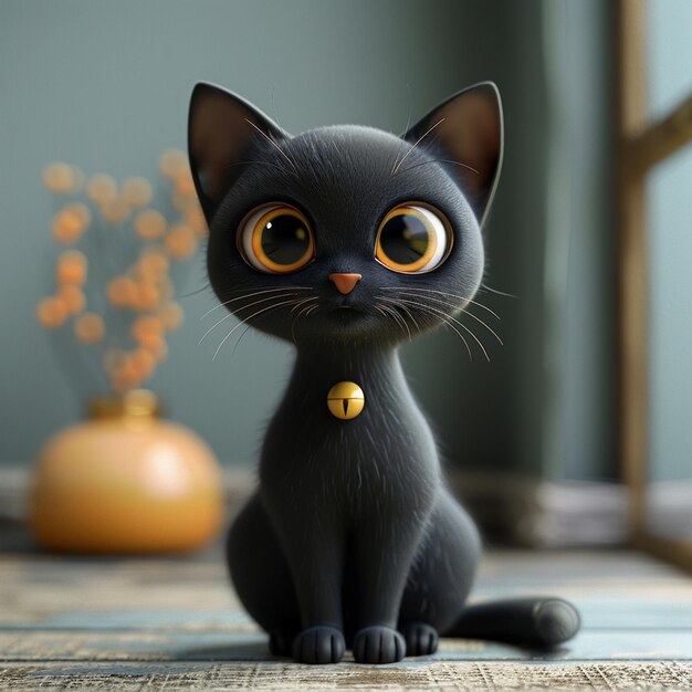 3d Cute Cat Cartoon character