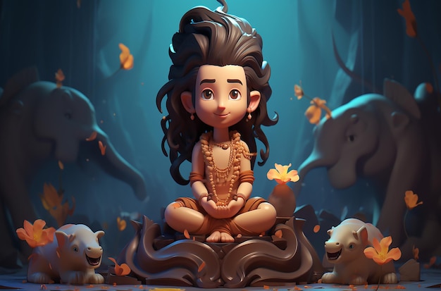 3D Cute Om Namah shivaya