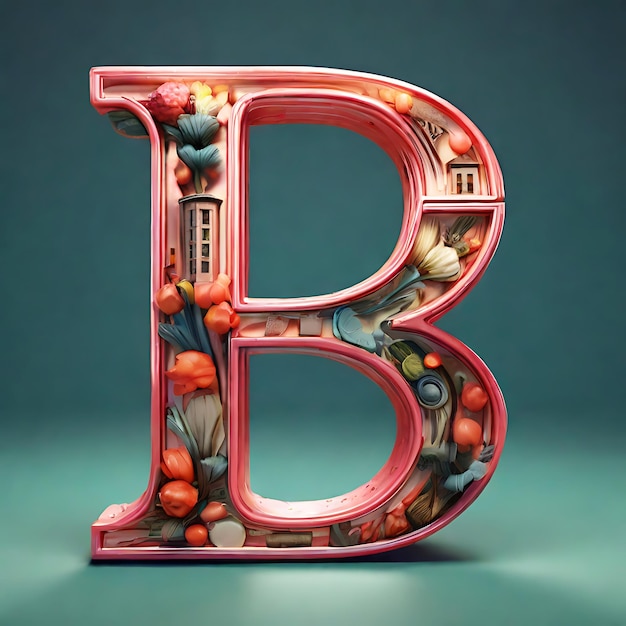 Photo 3d delivering of letter b