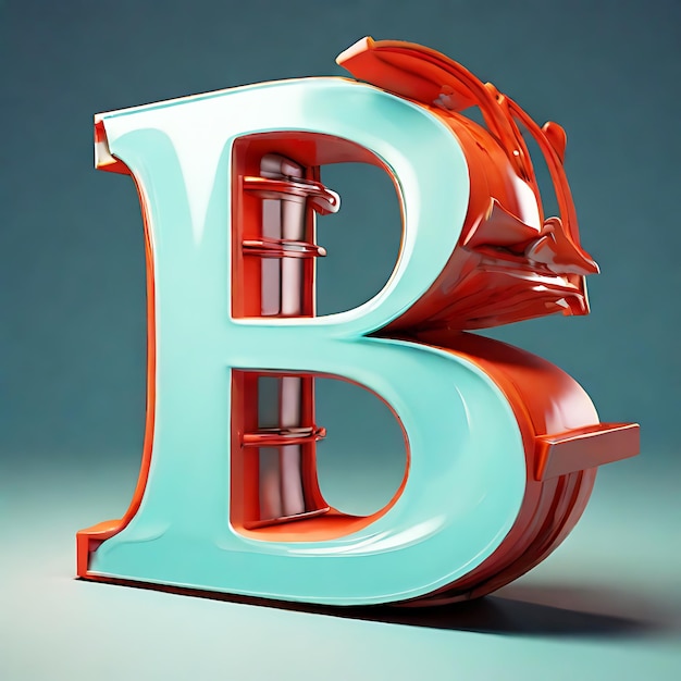 Photo 3d delivering of letter b