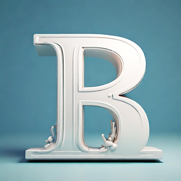 Photo 3d delivering of letter b