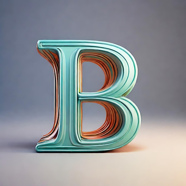 Photo 3d delivering of letter b