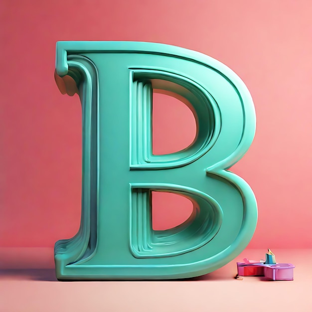 Photo 3d delivering of letter b