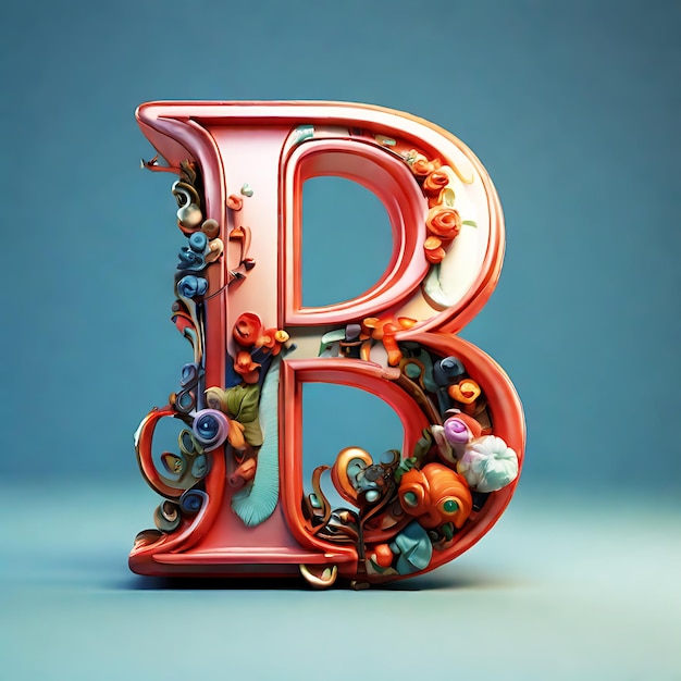 Photo 3d delivering of letter b