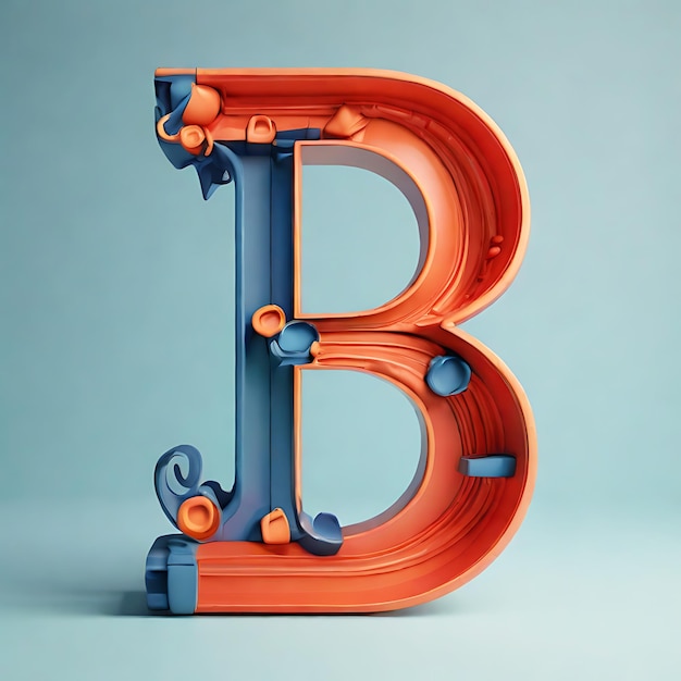 3d delivering of letter b