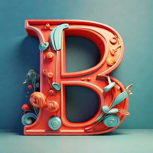 Photo 3d delivering of letter b