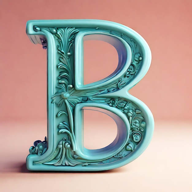 Photo 3d delivering of letter b