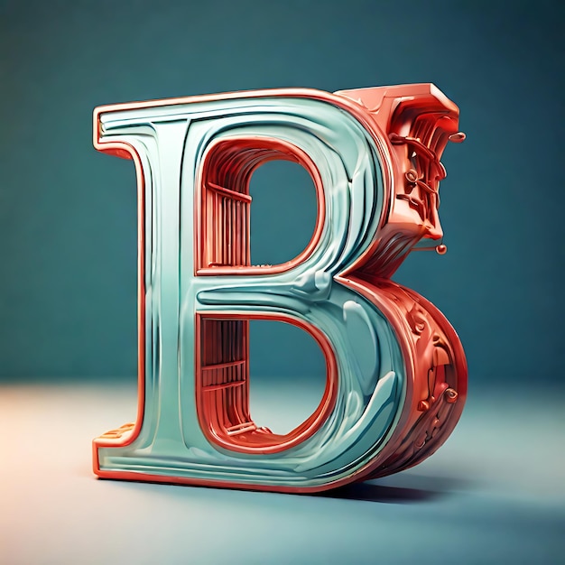 Photo 3d delivering of letter b