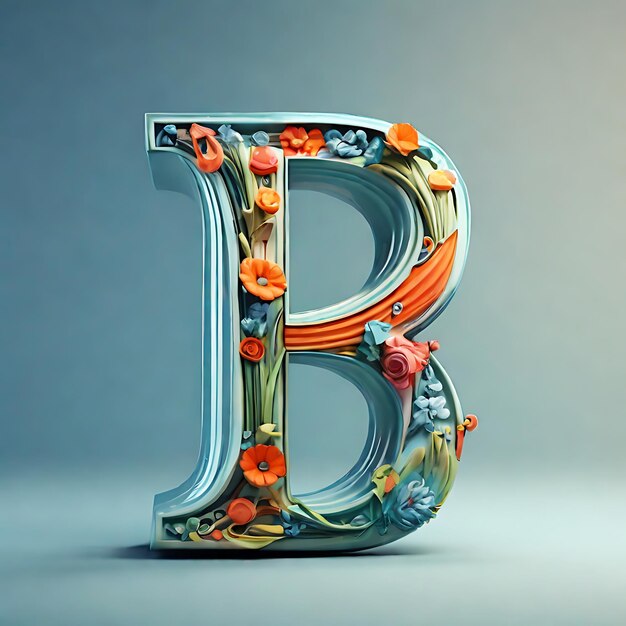 Photo 3d delivering of letter b