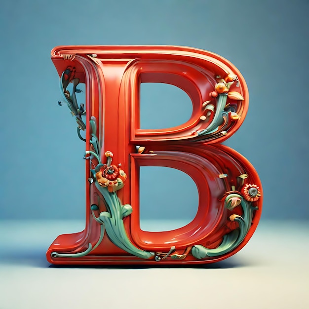 Photo 3d delivering of letter b