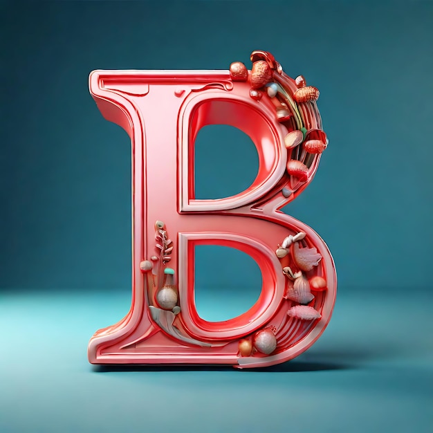 Photo 3d delivering of letter b