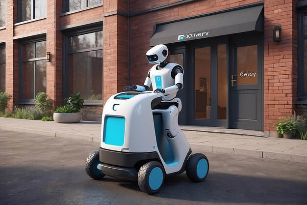 3d delivery robot working