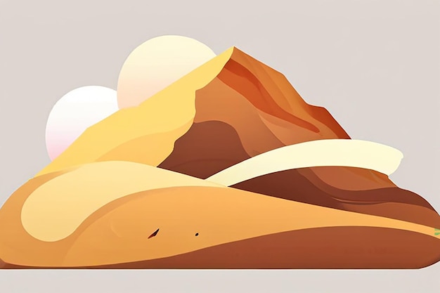 Photo 3d desert sandstorm icon vector image